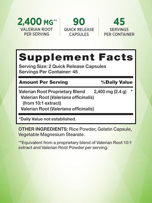 Nature's Truth Valerian Root Capsules 2400mg | 90 Count