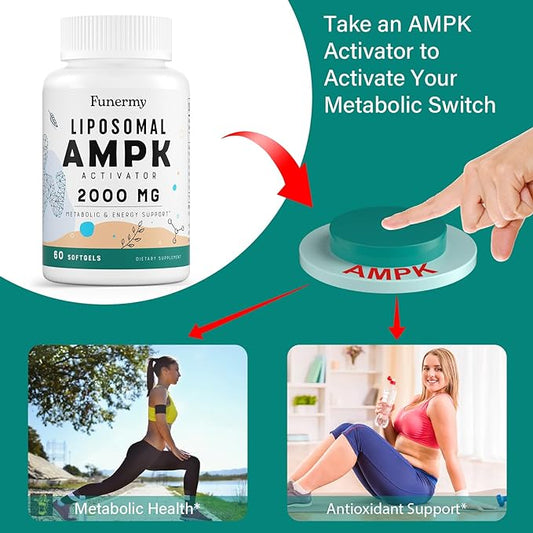 Liposomal AMPK Activator 2000 mg 6-in-1 AMPK 600 Softgels