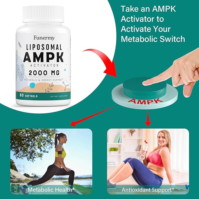Liposomal AMPK Activator 2000 mg 6-in-1 AMPK 180 Softgels