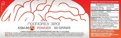 Nootropics Depot KSM-66 Ashwagandha Powder 60 Grams