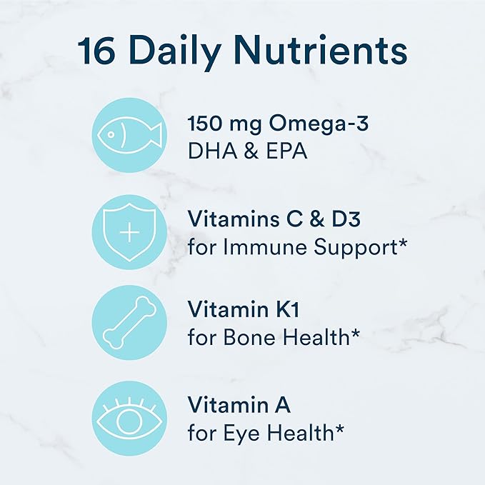SmartyPants Multivitamin for Men & Women: D3, C, B12, B6, B6, Vitamin 3 Fish 180 Count (30 Day