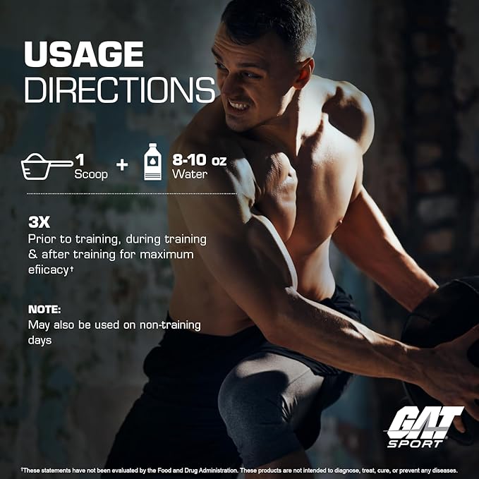GAT SPORT Flexx EAAs + Hydration, Advanced Essential Amino Acids, 30 Servings (Strawberry Mango)