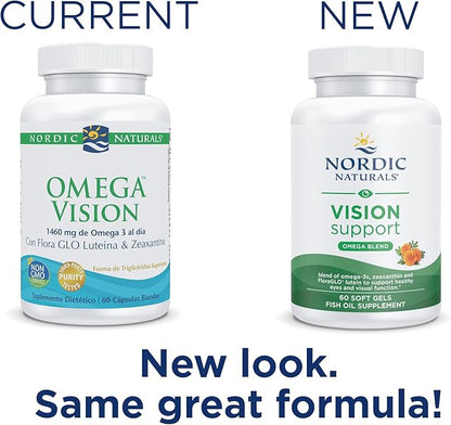 Nordic Naturals Omega Vision, Lemon 60 Soft 30 servings