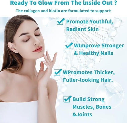 Biotin Gummies for Hair, Skin, & Nails 5,000mcg Per Women.60 Gummies,30 Gummies,30 Day