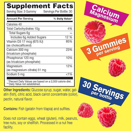 Calcium Magnesium with Vitamin D3 Gummies 90 Count