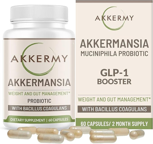Akkermansia Muciniphila Probiotic for Weight & GLP-1 Boosting B2, D3 D3 & 60 Day