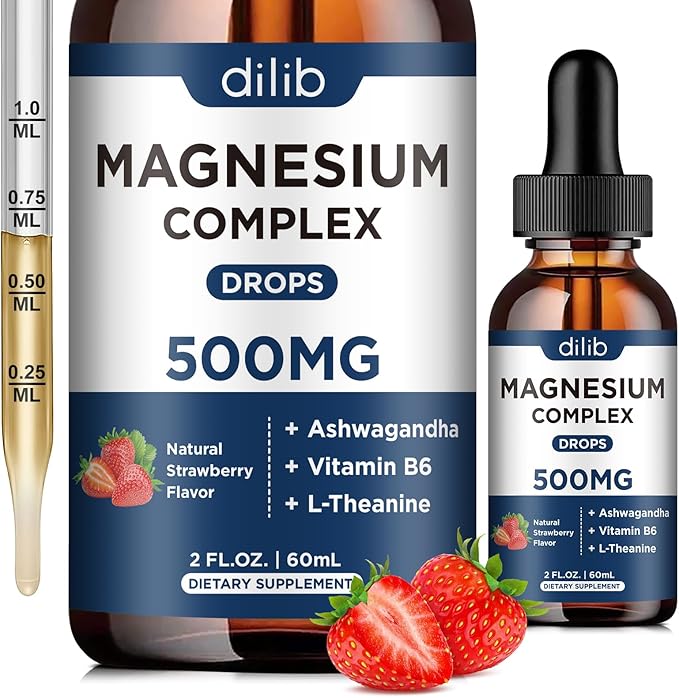 Triple Magnesium Complex Supplement-Magnesium Glycinate, Citrate, 500mg with B6 for