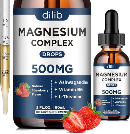 Triple Magnesium Complex Supplement-Magnesium Glycinate, Citrate, 500mg with B6 for