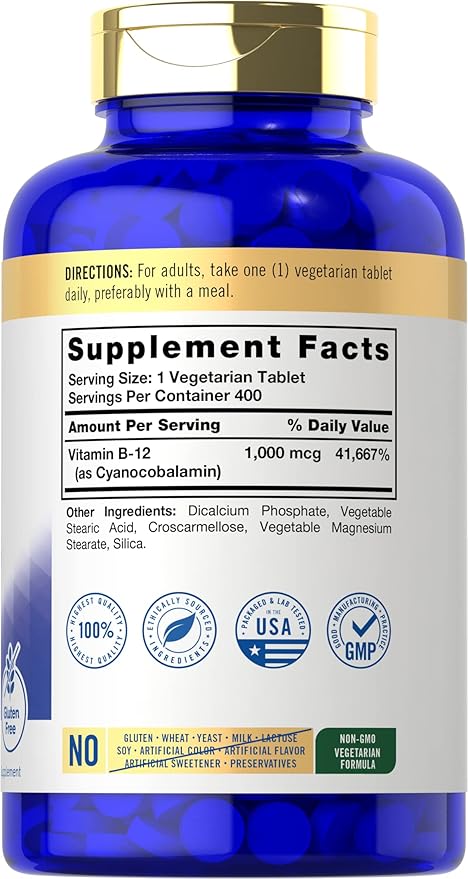 Carlyle Vitamin B12 1000mcg 400 Tablets