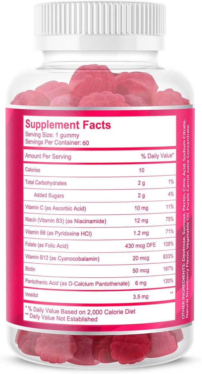 Avilana Vitamin B Complex Just B12, B7 B7 (Biotin), B6, B3 B3 (Niacin), B5, B6, B6, B8, B8, B9 B9 (Folate)s, (1 Pack)