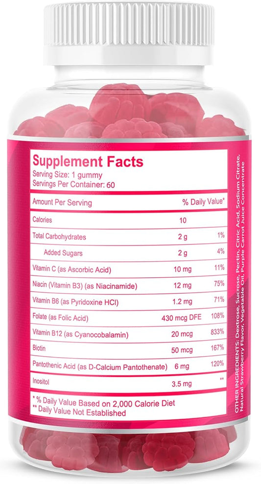Avilana Vitamin B Complex Just B12, B7 B7 (Biotin), B6, B3 B3 (Niacin), B5, B6, B6, B8, B8, B9 B9 (Folate)s, (1 Pack)