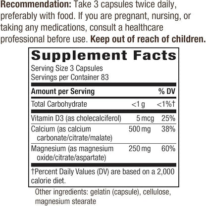 Nature’s Way Calcium-Magnesium-Vitamin D3 250 Capsules