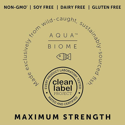 Enzymedica Aqua Biome, Maximum Strength Omega 3 Fish 120 Softgels