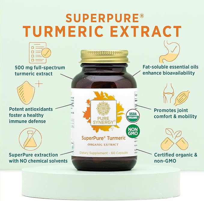 Pure Synergy SuperPure Turmeric Extract 500 mg (60 Capsules)