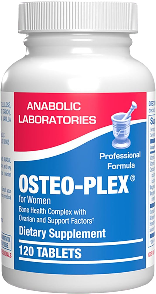 Osteo-Plex Bone Health Supplement for Women - Clinical Formula Bone Strength Supplement with Magnesium Calcium Vitamin D3 & Trace Minerals Complex - Easy to Swallow Gentle Tablets (120 Count)