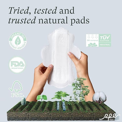 100% Organic Pads for Women, Ultra 3, 54 54 Count)