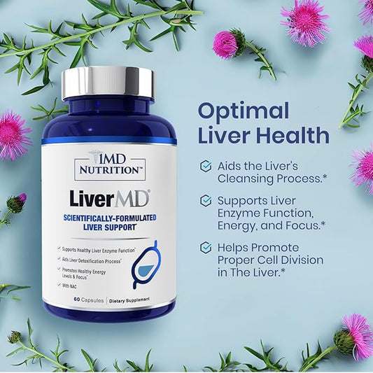 1MD LiverMD - Liver Support Supplement 60 Capsules