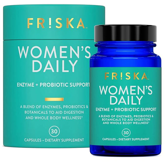 FRISKA Women’s Daily Digestive Enzyme and 30 Capsules
