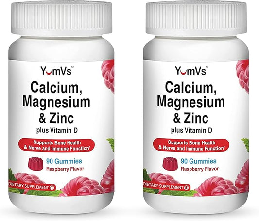 YUM-V'S Calcium, Magnesium, Zinc and Vitamin (90 Count) D3 +