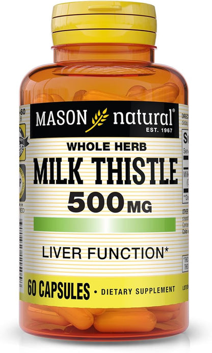MASON NATURAL Milk Thistle 500 mg 60 Capsules