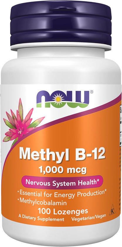 NOW Supplements, Methyl B-12 (Methylcobalamin) 1,000 100 Lozenges