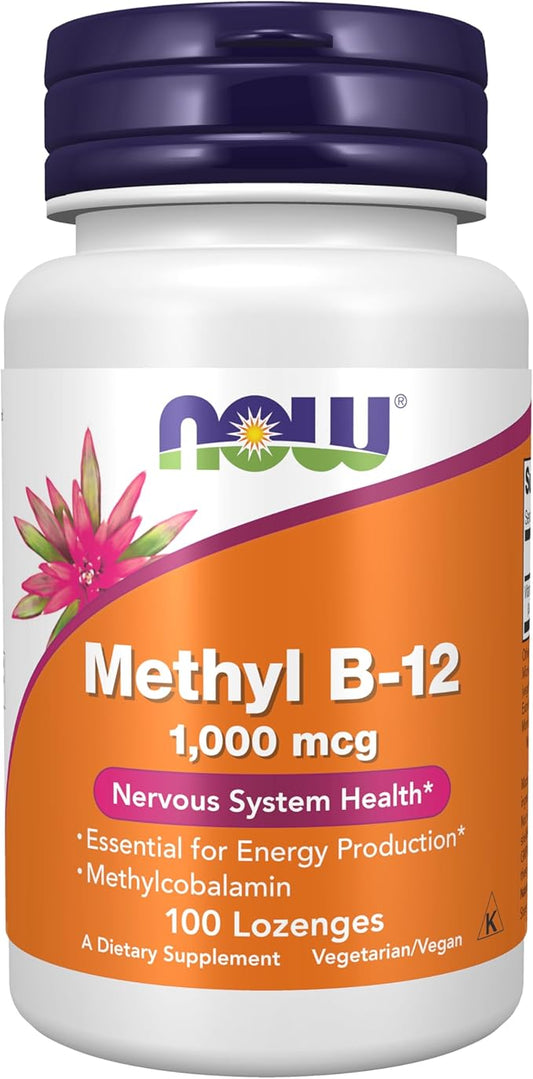 NOW Supplements, Methyl B-12 (Methylcobalamin) 1,000 100 Lozenges