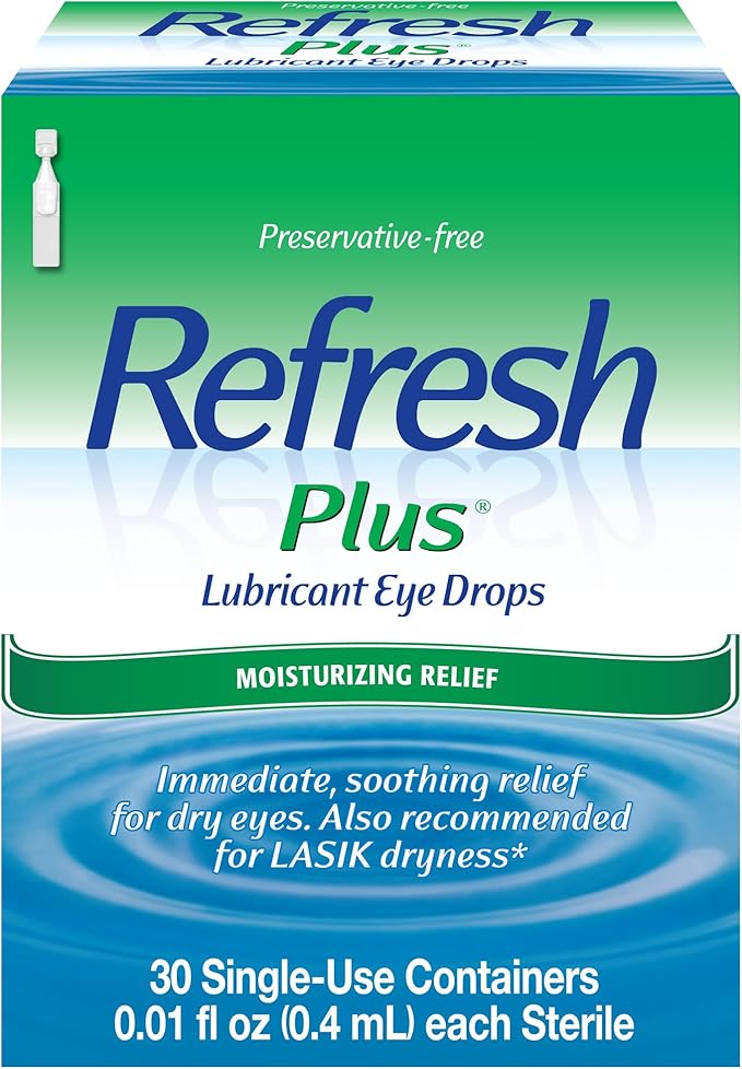 Refresh Plus Lubricant Eye Drops, Preservative 30 Count