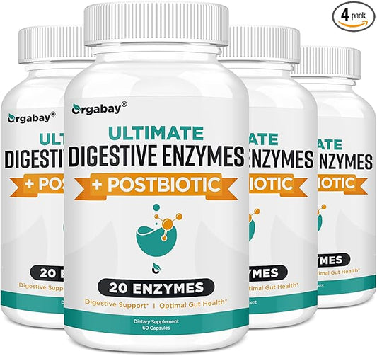Digestive Enzymes 1000mg with Postbiotics, 20 240 Veggie