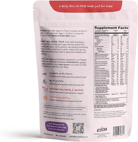 Mighty Strawberry Milk 2 Billion 15-30 Servings