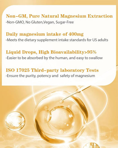 Liquid Magnesium Glycinate 400mg Magnesium (2 Fl Oz/1PCS)