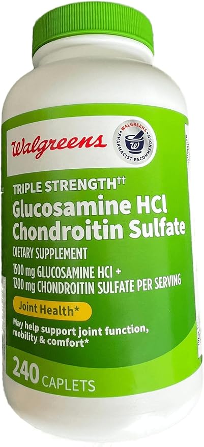 Walgreens Glucosamine Chondroitin Triple Strength 1500 1200 mg 240 Caplets