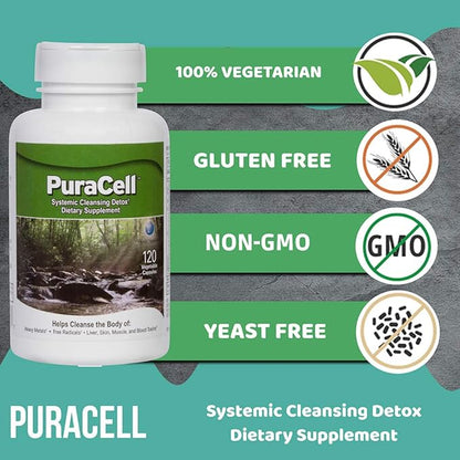 PuraCell Detox Maximum Strength Cleanse Supplement (120 Count)