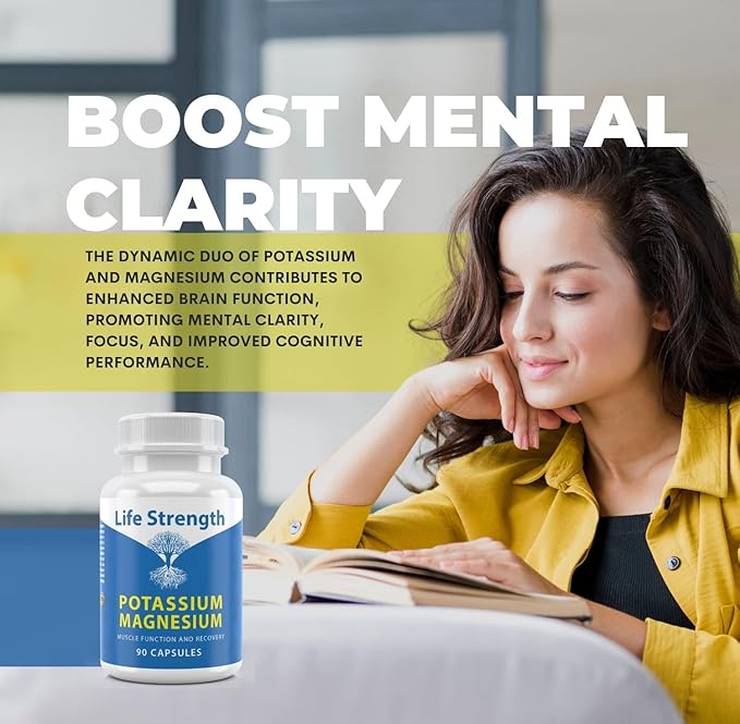 Life Strength Magnesium Potassium Complex Supplement 90 Capsules