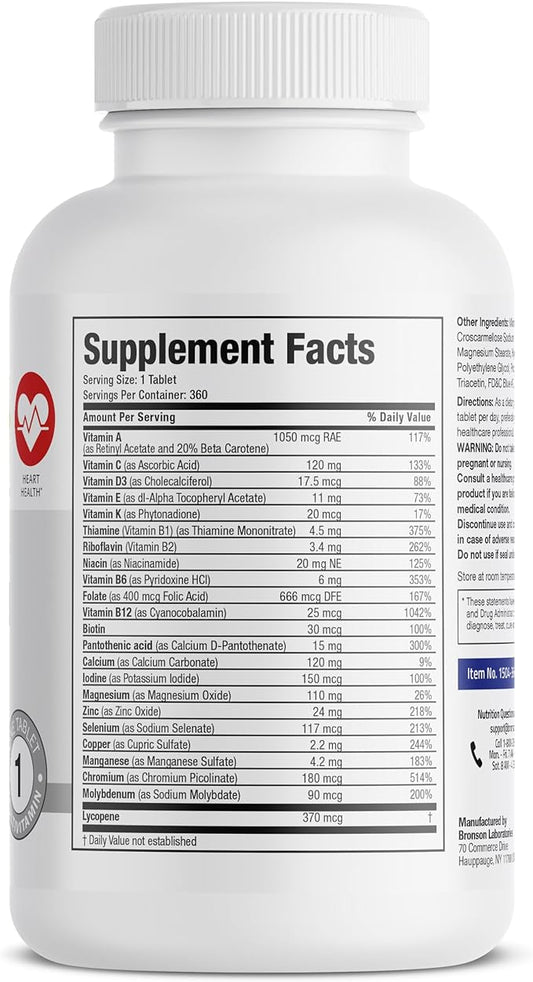 Bronson ONE Daily Mens 50+ Complete 360 Tablets