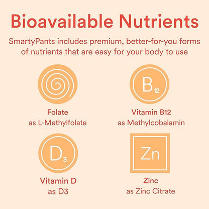 SmartyPants Kids Multivitamin Gummies: Omega 3 D3, C, B12, B6, B6, Vitamin 120 Count (30 Day