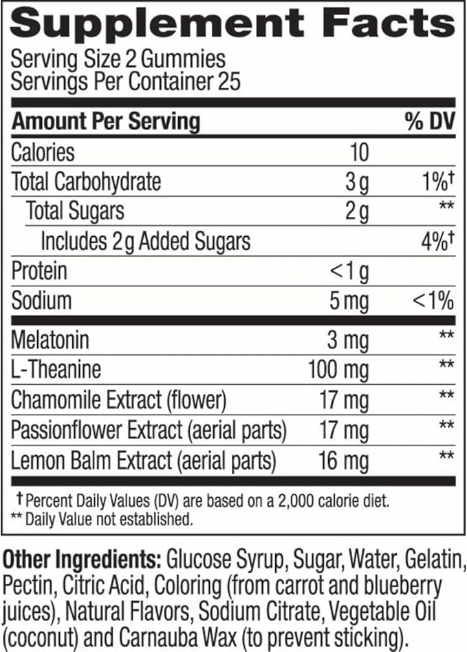 OLLY Sleep Gummy, Occasional Sleep Support, 3 mg 50 Count