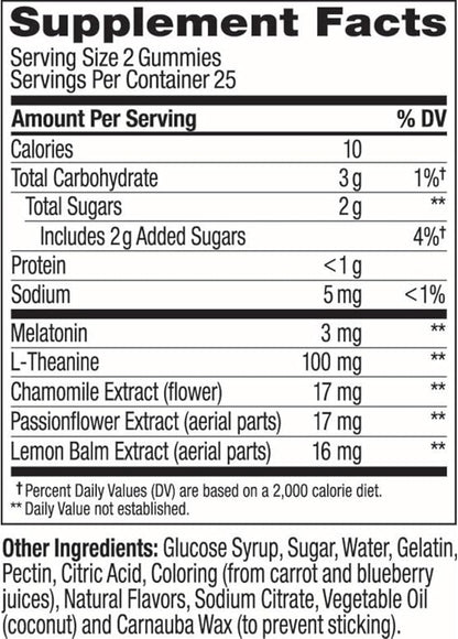 OLLY Sleep Gummy, Occasional Sleep Support, 3 mg 50 Count