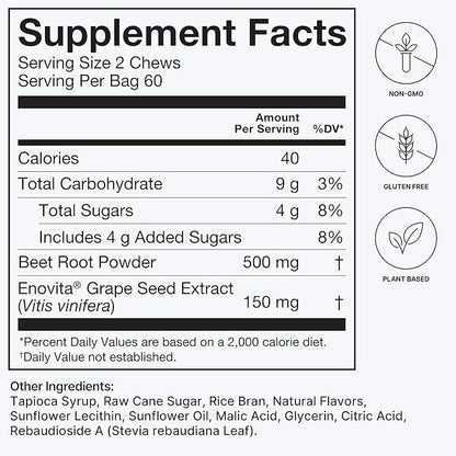 humanN SuperBeets Heart Chews 120 Count