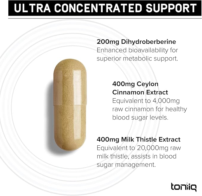 Ultra Concentrated Dihydroberberine Supplement 24,000 mg 200mg GlucoVantage 5X More