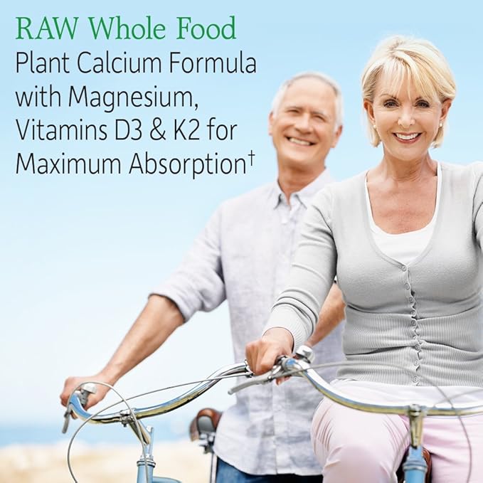 Garden of Life Raw Calcium Supplement K2, Vitamin D3 and 60 Capsules