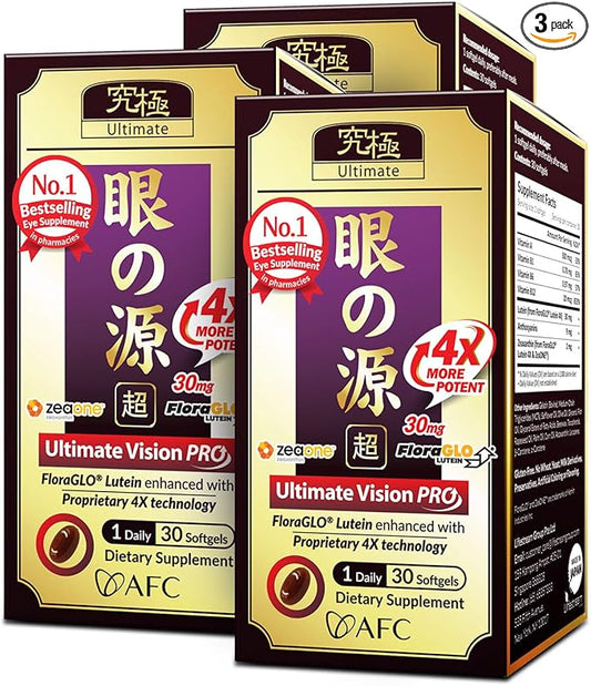 AFC Japan Ultimate Vision PRO 4X, Zeaxanthin, 30 countx3 countx3