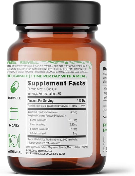 UMZU Daily E Vitamin E Capsules 100% of (30 Days 30 Capsules)