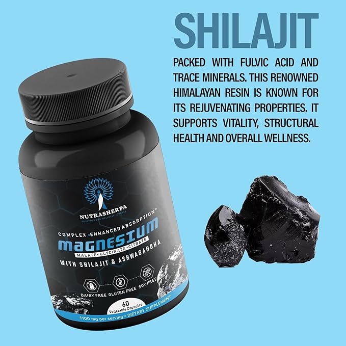 Magnesium Complex with Shilajit and Ashwagandha, 300mg Triple