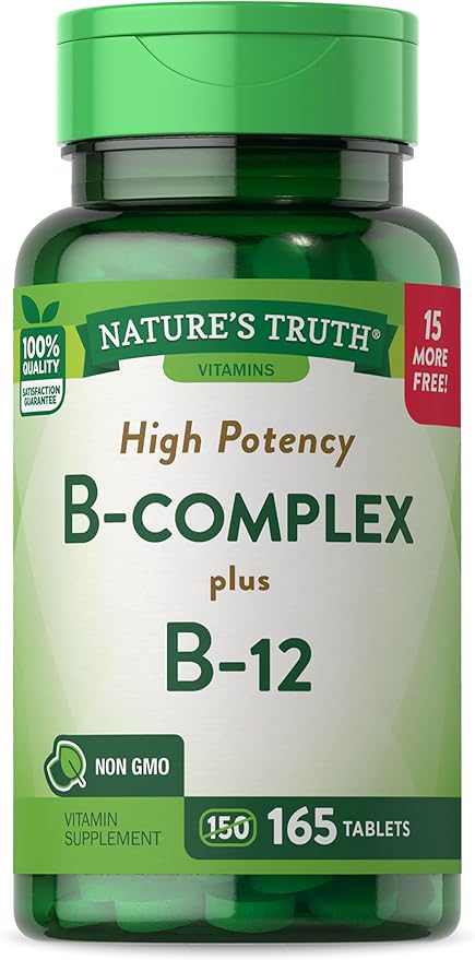Nature's Truth Vitamin B Complex B12 | 165 Tablets