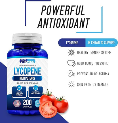 We Like Vitamins Lycopene 20mg Per Serving 200 Capsules