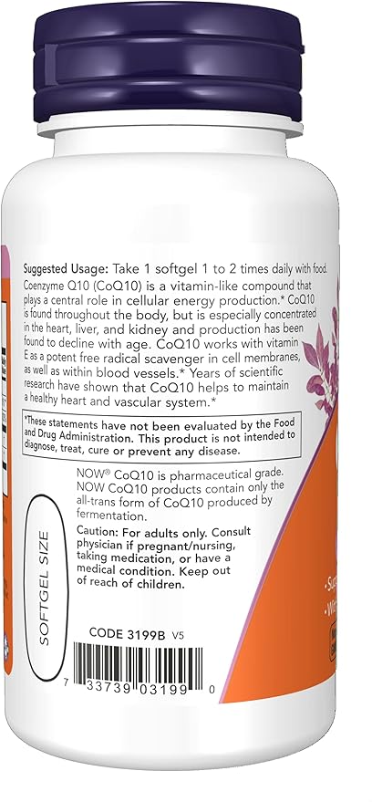 NOW Supplements, CoQ10 400 mg, Pharmaceutical 30 Softgels