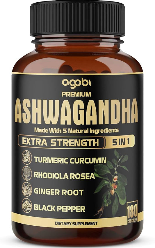 5in1 Premium Ashwagandha Capsules 180 Caps 6 Months
