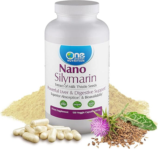 Nano Silymarin Supplements- Milk Thistle Seeds 120 Veggie 250 mg