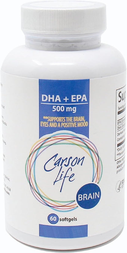 Carson Life DHA EPA Omega 3 3 Supplement 60 Softgels