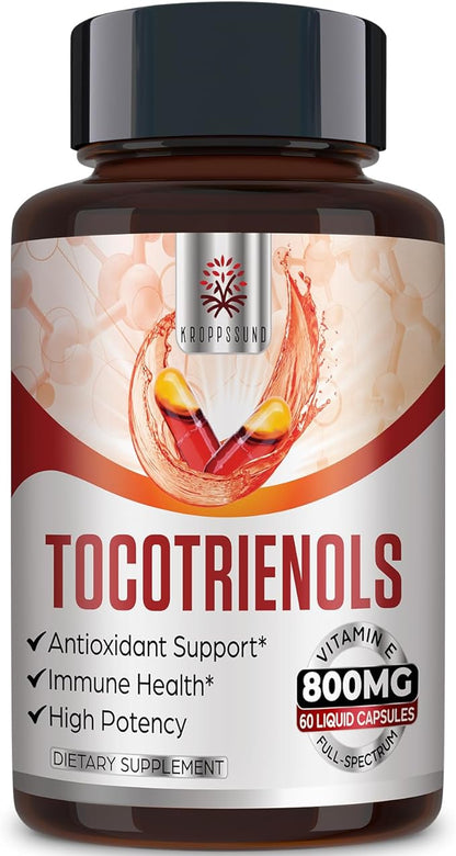 Tocotrienol Supplement Full Spectrum, Cutting-edge Fusion 800mg,Powerful Antioxidant,Cardiovascular,Highest 60 Liquid-Filled